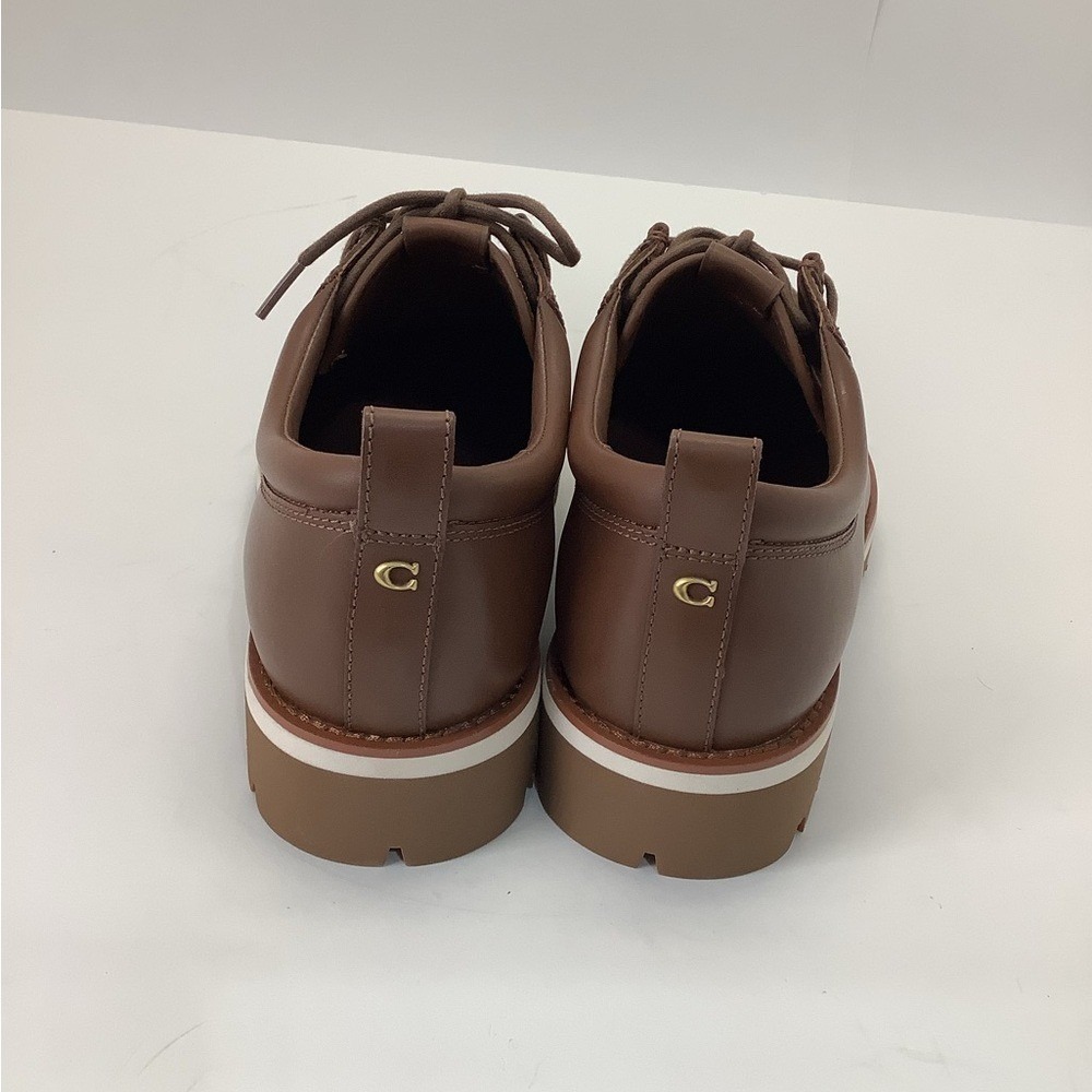 Coach Men's‎ Banks Leather Boots Dark saddle brown size 9.5 NEW - Picture 6 of 8